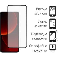 Стекло защитное Dengos Xiaomi 13T/13T Pro (black) Фото 1