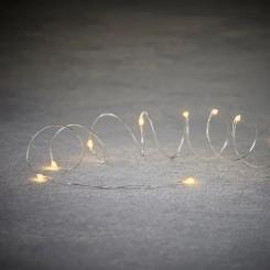 Гирлянда Luca Струна серебряная, 8 м, теплый белый Фото