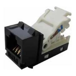 Модуль Keystone Molex RJ45 UTP кат. 6, безінструментальний, black Фото