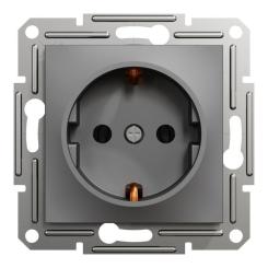 Розетка Schneider Electric ASFORA антрацит Фото