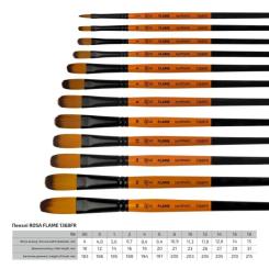 Кисточка для рисования Rosa Синтетика овальна, FLAME 1368FR, №4 Фото 1