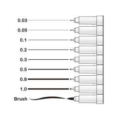 Лайнер Marvy Мульти-лайнер 4600-S кисть, черный Фото 1