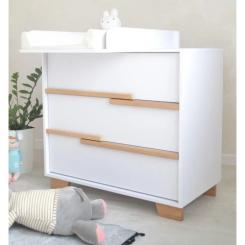 Комод-пеленатор Angelo Loft (бело-буковый) 90х51х90 Фото 1