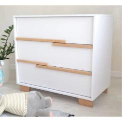Комод-пеленатор Angelo Loft (бело-буковый) 90х51х90 Фото 2