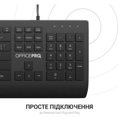 Клавиатура OfficePro SK360 USB Black Фото 9
