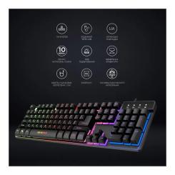 Клавиатура GamePro GK576 Nitro+ USB Black Фото 9