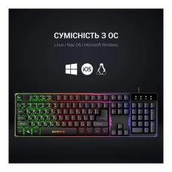 Клавиатура GamePro GK576 Nitro+ USB Black Фото 10