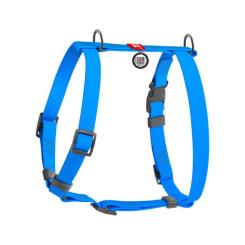 Шлей для собак WAUDOG Waterproof Н-образная анатомическая XL голубая Фото 1