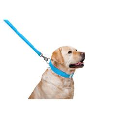 Поводок для собак WAUDOG Glamour кожаный M-XXL голубой Фото 3