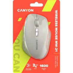 Мышка Canyon MW-21 Wireless Blue LED Cosmic Latte Фото 5