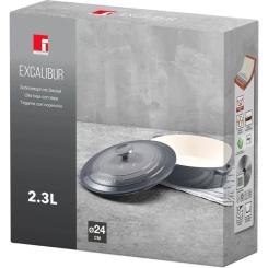 Сотейник Bergner Excalibur з кришкою 24 см Grey Фото 5