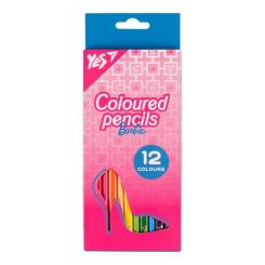 Карандаши цветные Yes 12 цветов Barbie розовый Фото