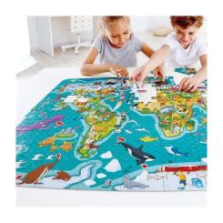 Пазл Hape гра Карта світу 105 елементів Фото 3