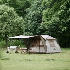 Палатка Naturehike з навісом Village CNK2300ZP022 коричневий великий Фото 1