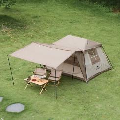 Палатка Naturehike з навісом Village CNK2300ZP022 коричневий великий Фото 2