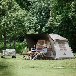 Палатка Naturehike з навісом Village CNK2300ZP022 коричневий великий Фото 5