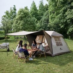 Палатка Naturehike з навісом Village CNK2300ZP022 коричневий великий Фото 6
