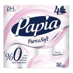 Туалетная бумага Papia 4 слоя 32 рулона Фото