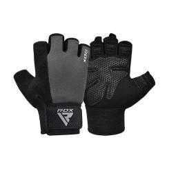 Перчатки для фитнеса RDX W1 Half Gray Plus M Фото 1