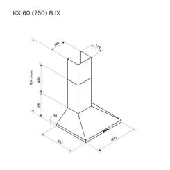 Вытяжка кухонная Pyramida KX 60 (750) B WH Фото 5