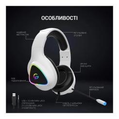 Наушники GamePro HS615 RGB White Фото 7