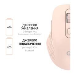 Мышка OfficePro M230P Silent Click Wireless/Bluetooth Pink Фото 10