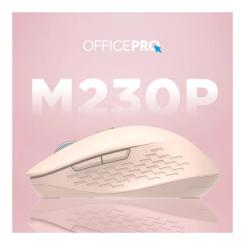 Мышка OfficePro M230P Silent Click Wireless/Bluetooth Pink Фото 4
