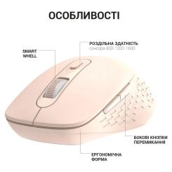 Мышка OfficePro M230P Silent Click Wireless/Bluetooth Pink Фото 5