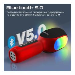 Микрофон Promate VocalMic Bluetooth 2 x AUX LED Red Фото 5