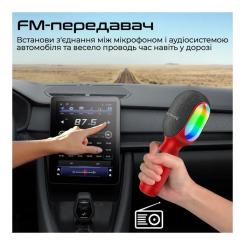Микрофон Promate VocalMic Bluetooth 2 x AUX LED Red Фото 8