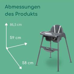 Стульчик для кормления Bebe Confort MEELY DARK GREY Фото 3