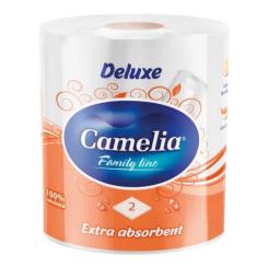 Бумажные полотенца Camelia Deluxe Белые 2 слоя 1 рулон Фото