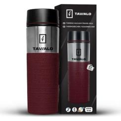 Термокружка Tavialo + 2 ущільнювальних кільця 420 мл Бордовий Фото 3