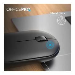 Мышка OfficePro M185B Silent Click Wireless Black Фото 9