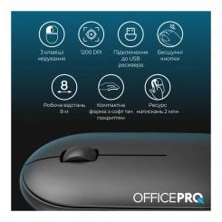 Мышка OfficePro M185B Silent Click Wireless Black Фото 8