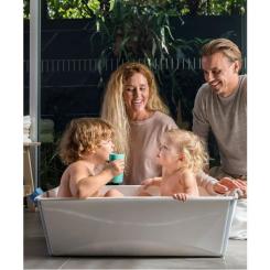Ванночка Stokke Flexi Bath XL Складная Прозрачная Зеленая Фото 4