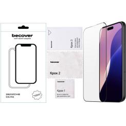 Стекло защитное BeCover Apple iPhone 16 Pro Max Black Фото 3