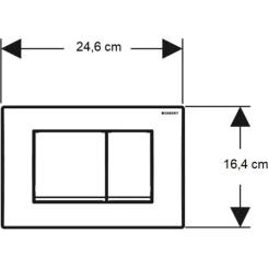 Панель смыва Geberit Delta30 хром Фото 2