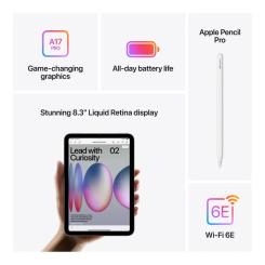 Планшет Apple iPad mini 2024 Wi-Fi 128GB Blue Фото 5