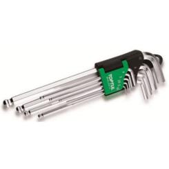 Ключ Toptul шестигранний з кулею 1,5-10мм 9шт. супердовгий Фото