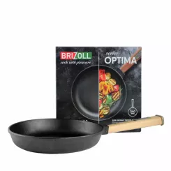 Сковорода Brizoll Optima чавунна з ручкою 240х40 мм Фото 2