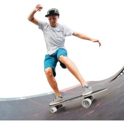 Скейтборд детский Yvolution Fishtail Cruiser 76 см, синий Фото 1