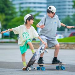 Скейтборд детский Yvolution Fishtail Cruiser 76 см, синий Фото 4