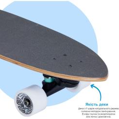 Скейтборд детский Yvolution Fishtail Cruiser 76 см, синий Фото 7