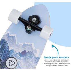 Скейтборд детский Yvolution Fishtail Cruiser 76 см, синий Фото 8