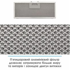 Вытяжка кухонная Eleyus URBAN 700 LED 52 WH Фото 8