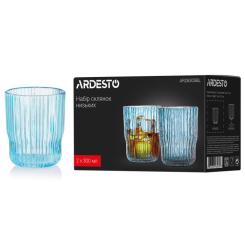 Набор стаканов Ardesto 300мл, 2шт, скло, блакитний Фото 4