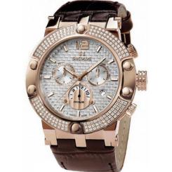Наручные часы Seculus 4490.2.503 white, pvd-r stones, brown leather Фото