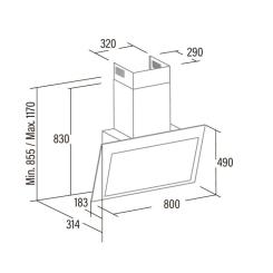 Вытяжка кухонная Cata Thalassa 800 xggr, сірий Фото 2