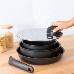 Крышка для посуды Tefal Ingenio, 20-28см, нержавіюча сталь, пластик Фото 3